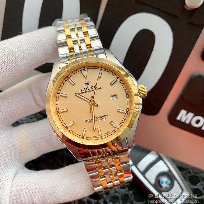 ROLEX勞力士 三針單曆 全自動進口機械 316L精鋼表殼 錶帶 男士腕表  wssb3569